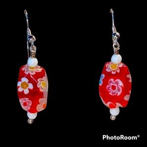 Millefiori Glass Earrings *Beautiful*